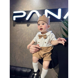 Áo liền quần công tử cho bé trai diện sinh nhật, thôi nôi The Moo.n
