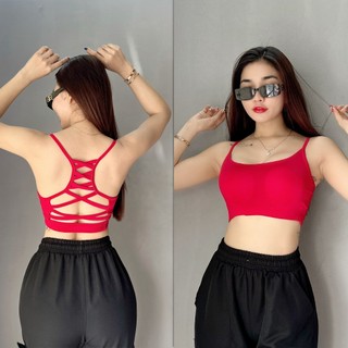 Áo bra 2 dây chéo lưng tập thể thao nữ nhiều màu tập gym yoga aerobic cao cấp