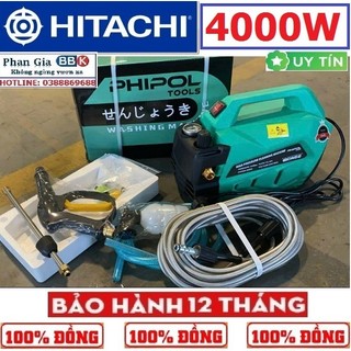 [CHÍNH HÃNG] Máy Rửa Xe Chỉnh Áp HITACHI 4000W, Thân máy nặng 10.5kg, 100% Dây đồng- Bảo Hành 12 Tháng