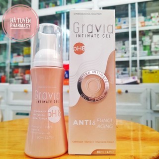 Gel rửa phụ khoa chống nấm ngứa gravia ph8- chai 80ml