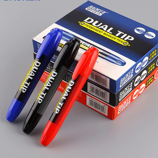 Bút lông dầu dual tip mp2918 baoke 3 màu xanh đen đỏ