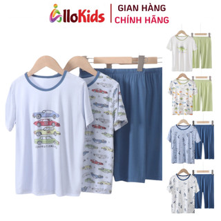 (15kg-55kg) Bộ đồ ngủ cộc tay cho bé trai Cotton điều hòa cotton lạnh mùa hè - Mamdadkids 2024