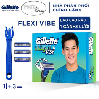 Combo Dao Cạo Râu Gillette Flexi Vibe (1 cán dao + 3 đầu lưỡi)