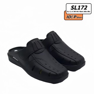Dép sục lười bít mũi nam iDÉP SL172 đúc nguyên khối EVA siêu nhẹ đi mưa đi làm chống thấm nước