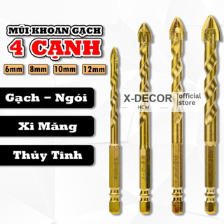 Mũi khoan đa năng 6,8,10,12mm chân lục giác, mũi khoan kính thủy tinh gạch đá bê tông sắt gỗ