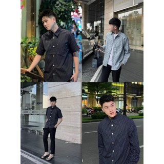 Áo Sơ Mi Nam Cộc Tay DIOR Họa Tiết Monogram Chất Liệu Dày Dặn Cao Cấp Không Nhăn, Áo Sơ Mi DIOR Cao Cấp 2024 Hot Trend