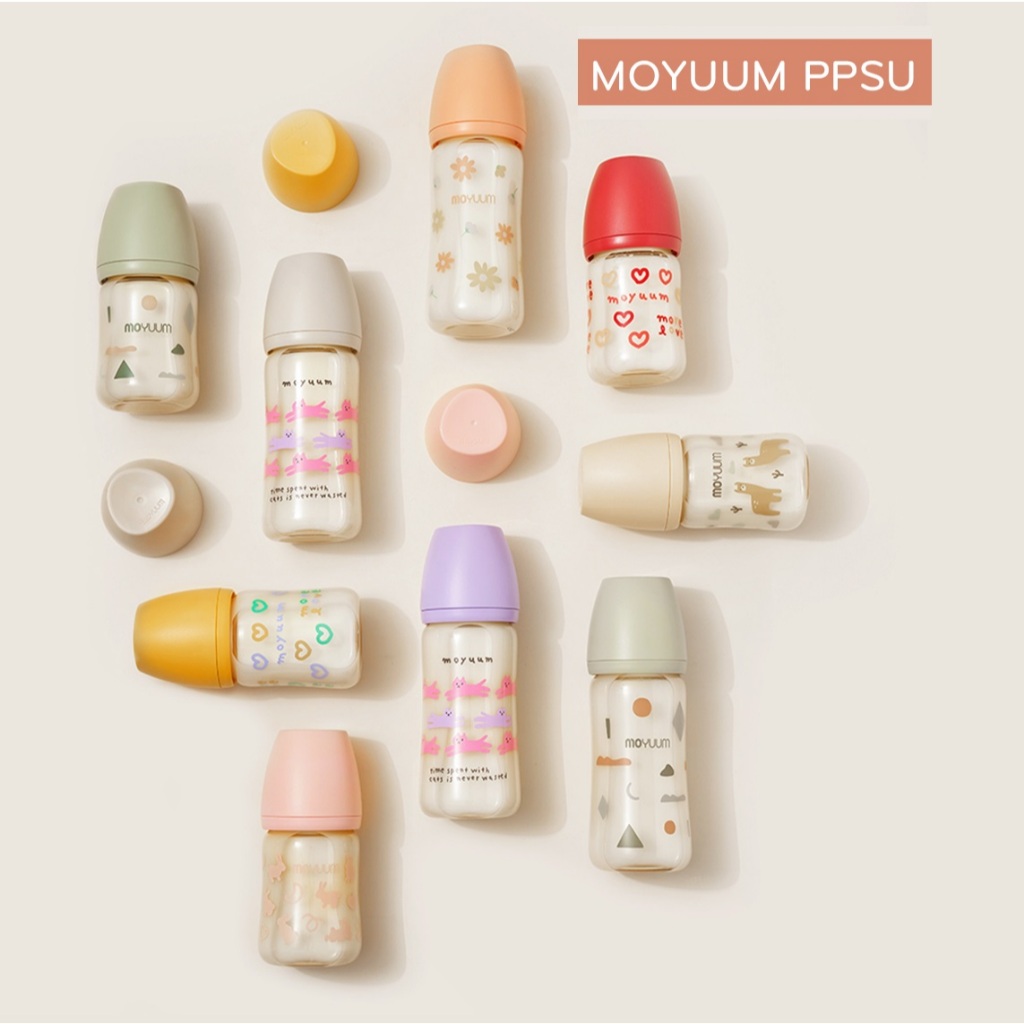 Bình sữa Moyuum Hàn Quốc ( 170ml, 270ml - hỗ trợ đổi núm ) có tem chính hãng