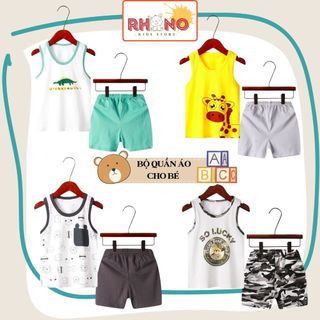 Bộ quần áo trẻ em ba lỗ mùa hè đồ bộ bé chất thun cho bé chất cotton hàng chất lượng DBDB13