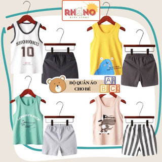 Bộ quần áo trẻ em ba lỗ mùa hè ,đồ bộ bé trai, bộ quần áo thun cho bé chất cotton hàng xuất Hàn Quốc
