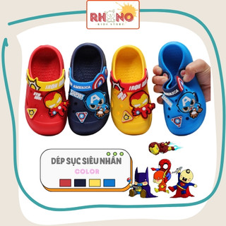 Dép sục cho bé trai hình siêu nhân đội trưởng mỹ siêu nhẹ chống trơn trượt độ bám cực tốt chất liệu mềm mịn