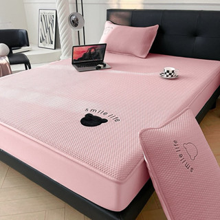 Chiếu băng lạnh thêu gấu Teddy, ga gối điều hoà băng lạnh bọc đệm theo size tiêu chuẩn mềm mịn mát