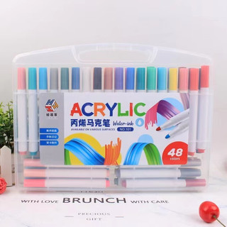 Bút màu Acrylic Marker- 12/24/36/48 Màu Acrylic chống nước - Bút lông màu arcylic