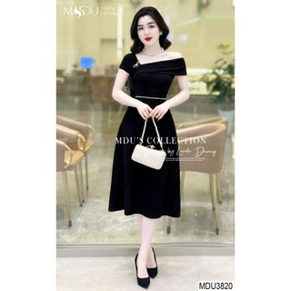  MDU3820 Váy thiết kế tiểu thư sang chảnh, dáng xòe, chất Visco Nhật mềm, cao cấp, không bai xù.