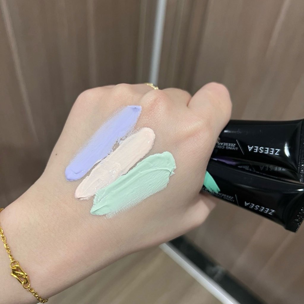 Kem lót ZEESEA chính hãng trang điểm  lâu trôi tự nhiên làm mờ lỗ chân lông dưỡng ẩm làm sáng da 3 màu 10g | BigBuy360 - bigbuy360.vn