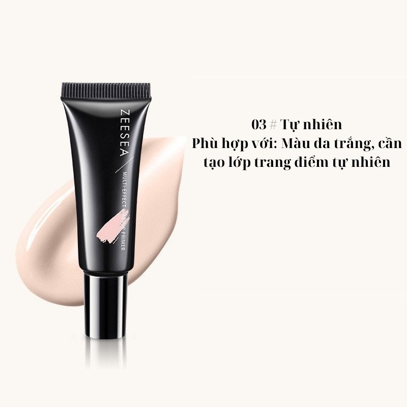 Kem lót ZEESEA chính hãng trang điểm  lâu trôi tự nhiên làm mờ lỗ chân lông dưỡng ẩm làm sáng da 3 màu 10g | BigBuy360 - bigbuy360.vn