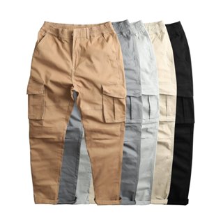 Quần Jogger kaki túi hộp không bo chân, Quần dài nam ống suông lưng thun co giãn Dilano-QJGTH