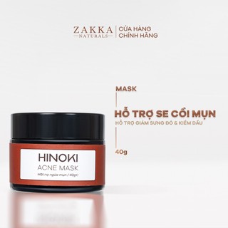 Mặt Nạ Giảm Mụn, Gom Cồi Và Ngăn Ngừa Mụn Hinoki Acne Mask Zakka Naturals 40g