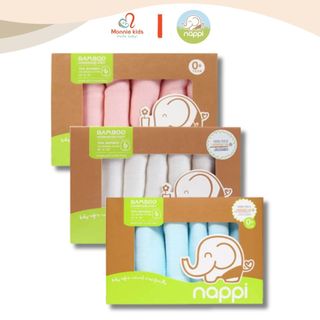 KHĂN SỮA SỢI TRE KHÁNG KHUẨN NAPPI KÍCH THƯỚC 30X30CM