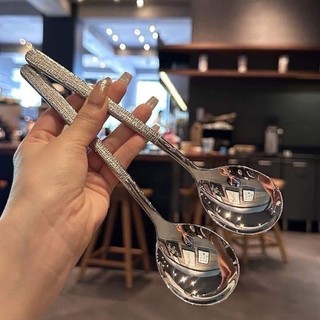  Muỗng Inox Cán Dài Thìa Inox 18 10 Sáng Bóng Dùng Ăn Cơm Trộn Ăn Chè Cực Sang 