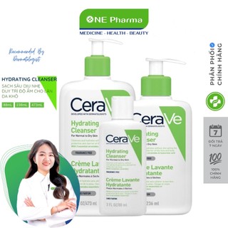 Sữa rửa mặt Cerave Cho Da Thường Và Da Khô Foaming Facial Cleanser 88ml, 236ml, 473ml