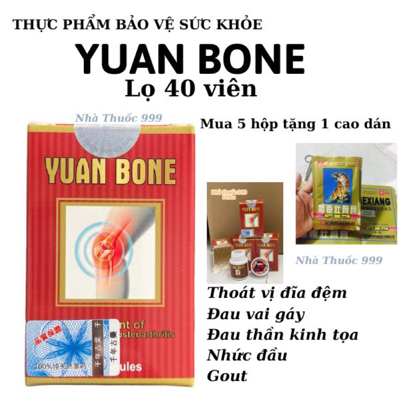 COMBO 5 hộp xương khớp Yuan Bone  ( hộp 40 viên)