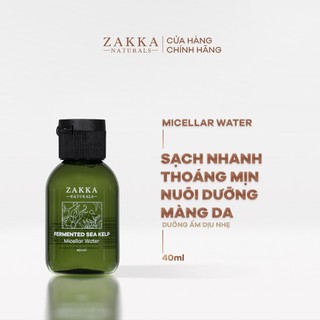  Nước Tẩy Trang Tảo Biển Zakka Naturals Làm Sạch Kép Siêu Tốc Fermented Sea Kelp Micellar Water 40ml
