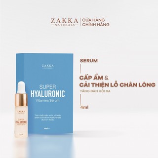  Sample Serum (Tinh Chất) Cấp Nước Zakka Naturals Super Hyaluronic Vitamins Serum 4ml