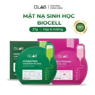   1 HỘP  Mặt Nạ Phôi Dừa Tươi BIOCELL OLAB Bản Nâng Cấp Dưỡng Trắng Mờ Thâm Sạm Siêu Căng Bóng -Olab 
