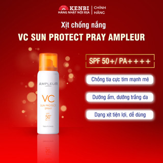 Xịt chống nắng Ampleur VC Sun Protect Pray dạng xịt cho cả mặt và body Nhật Bản