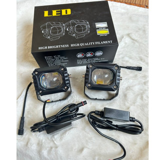 Đèn led bi trợ sáng, Đèn led bi mắt vuông siêu sáng dành cho ô tô, xe máy