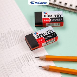 Gôm tẩy chì 2B Thiên Long E-011 siêu mềm và siêu dẻo, không mùi, không để lại vết đen của chì trên giấy