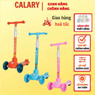 Xe Scooters Trẻ Em Cougar-202, Có 3 Bánh Thăng Bằng, Họa Tiết Cá Heo Đáng Yêu