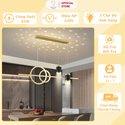 Đèn Thả, Đèn Thả Phòng Bàn Ăn Energy Green Lighting DGT-1500 - Decor Phòng ĂN / Phòng Khách - 3 Chế Độ Ánh Sáng