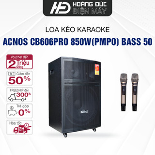 Loa kéo karaoke acnos cb606 pro bass 50cm công suất 850w pmpo bảo hành chính hãng 12 tháng