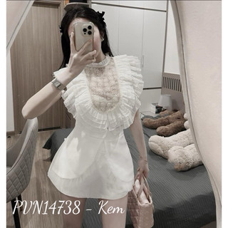 Set áo bèo phối đá mix chân váy tacta siêu xinh