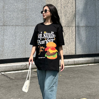 Áo thun TiQi hamburger form rộng A-52