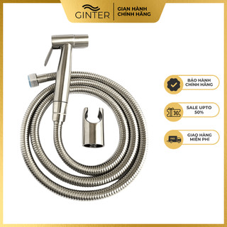 Vòi xịt vệ sinh GINTER INOX 304 LOẠI 1 xịt mạnh, Bộ vòi xịt vệ sinh cao cấp bền bỉ chất lượng cao