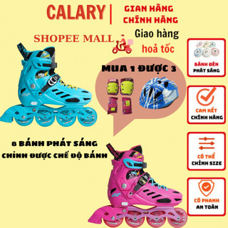 [ TẶNG BV ]Giày Patin Trẻ Em Cougar 313, Tặng Kèm Mũ Hoặc Bảo Hộ, Có 8 Bánh Đèn Phát Sáng, Có Thể Chỉnh Được Chế Độ Bánh