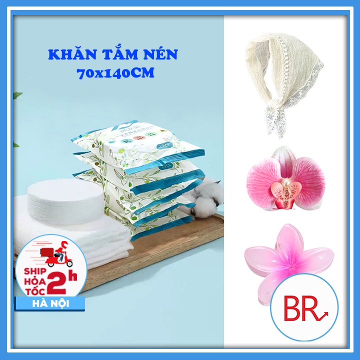 Combo Khăn tắm viên nén du lịch (70x140cm) dùng một lần, Khăn tắm cotton tiện lợi -Br 01596 | BigBuy360 - bigbuy360.vn