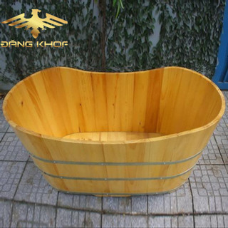 Bồn Tắm Gỗ Bồn Tắm Oval Gỗ Thông Nhập Khẩu