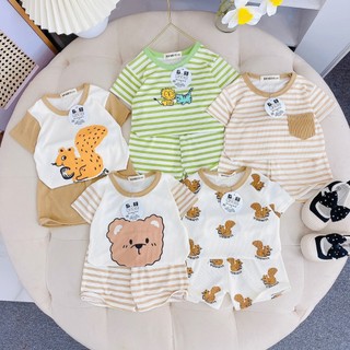 Quần áo trẻ em,Bộ tăm lạnh BH kids cho bé từ 8-18kg, set bộ bé trai, bộ bé gái, set cotton