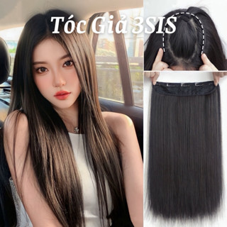  Kẹp tóc giả kẹp thẳng dài tự nhiên tóc giả thẳng dài 50CM 5 phím cho nữ 
