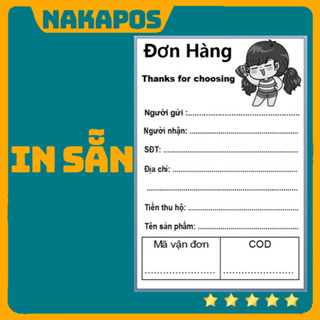 [LOẠI BỰ] Combo 50 tem vận chuyển phiếu giao hàng in sẵn 10x15 10x10 có keo dán sẵn ship đơn hàng ghi mã đơn vận đơn