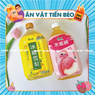 Nước uống trái cây đài loan trưng đường phèn, nước ép lê , đào, nước ép hoa quả kangshifu chai 1000ml