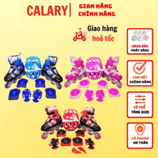 Combo Giày Patin Trẻ Em Và Bộ Phụ Kiện Cougar- Lianzhi 8806 Cao Cấp, kèm bảo hộ tay chân