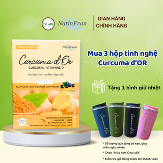 Tinh nghệ NATINFRAN Curcuma d'Or Nano Pháp giảm rối loạn tiêu hoá, giảm viêm xương khớp - hộp 10 ống