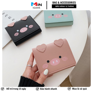 Ví Bóp Nữ, Ví Ngắn Cầm Tay Hình LỢN CON DỄ THƯƠNG Mincloset V12