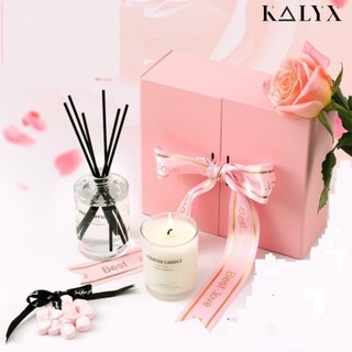 Set tinh dầu thơm, nến thơm và thẻ thơm nước hoa wick kalyx, set quà tặng fullbox kèm túi quà cao cấp
