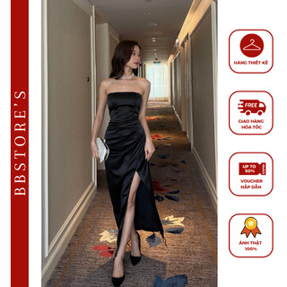 Đầm Body Hai Dây Dự Tiệc Xẻ Tà Nhún Eo Sang Trọng BBSTORE'S - D2606
