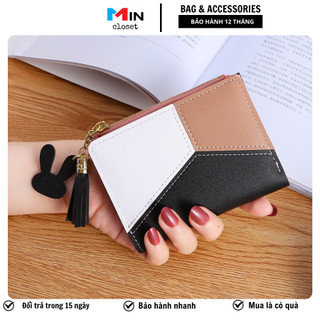 Ví bóp nữ cầm tay mini dáng ngắn cao cấp nhiều ngăn giá rẻ V04